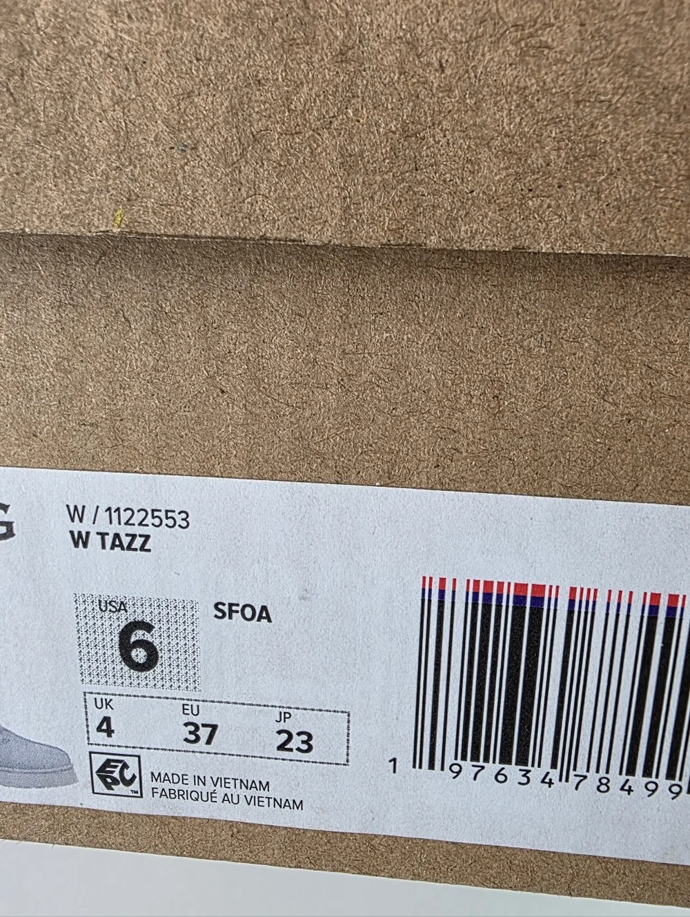 Authentic UGG Womens Tazz Slipper -Sea Foam - Picture 7 of 9